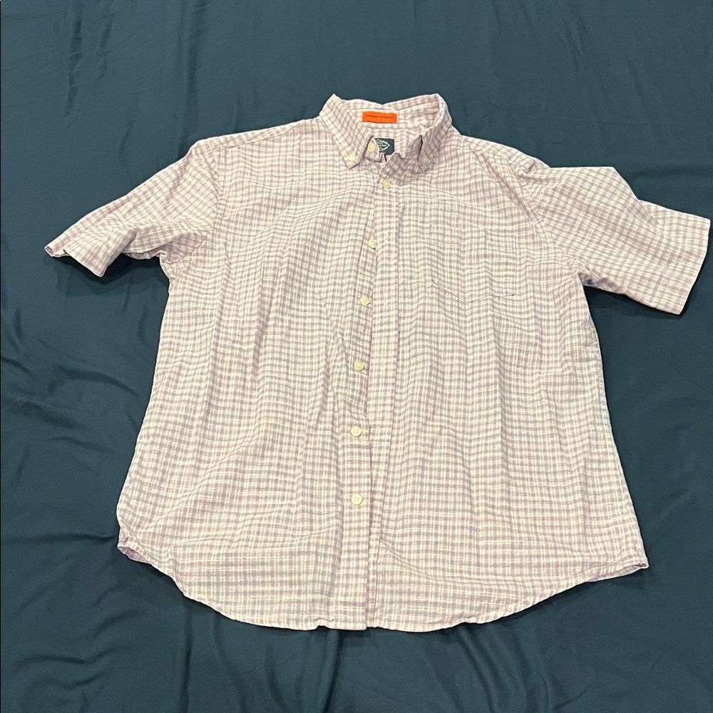 St. John's Bay Pink Plaid Button Down Shirt